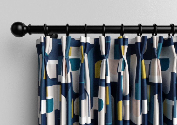 Archways, Navy - Made to Measure Curtains - Image 10